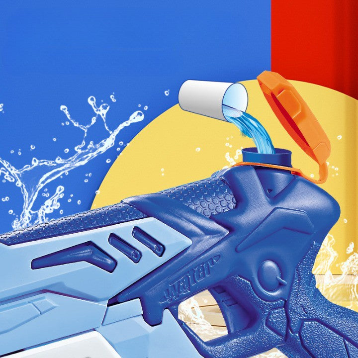 Pistol cu Apa pentru Copii, Kaveny, Rezervor 300ml, Maner de Transport, Pentru Piscina/Plaja, Lungime 31.5 cm, Jucarie Distractiva, 3ani+, Albastru/Alb