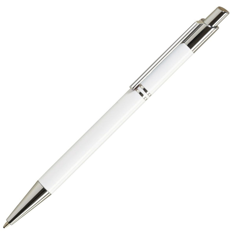 Pix cu bila Office-Cover Tiko, 1.0mm, cu mecanism, pentru personalizare, corp metalic, alb