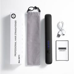 Placa de Par fara Fir, Kaveny, Adaptor Tip C, Tensiune 5V, Capacitate Baterie 3000 mAh, Indreptat, Ondulat, 4 Trepte de Temperatura, 21.8 x 3.1 x 3.4.1 cm, Negru
