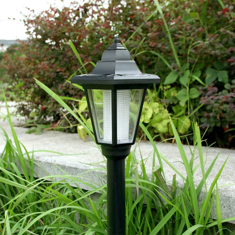 Lampa solara hexagonala de gradina Kaveny, Alb Cald