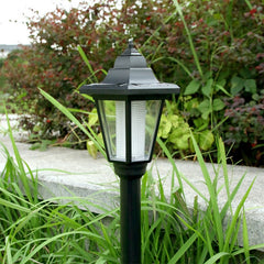 Lampa solara hexagonala de gradina Kaveny, Alb Cald
