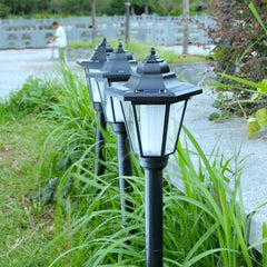 Lampa solara hexagonala de gradina Kaveny, Alb Rece