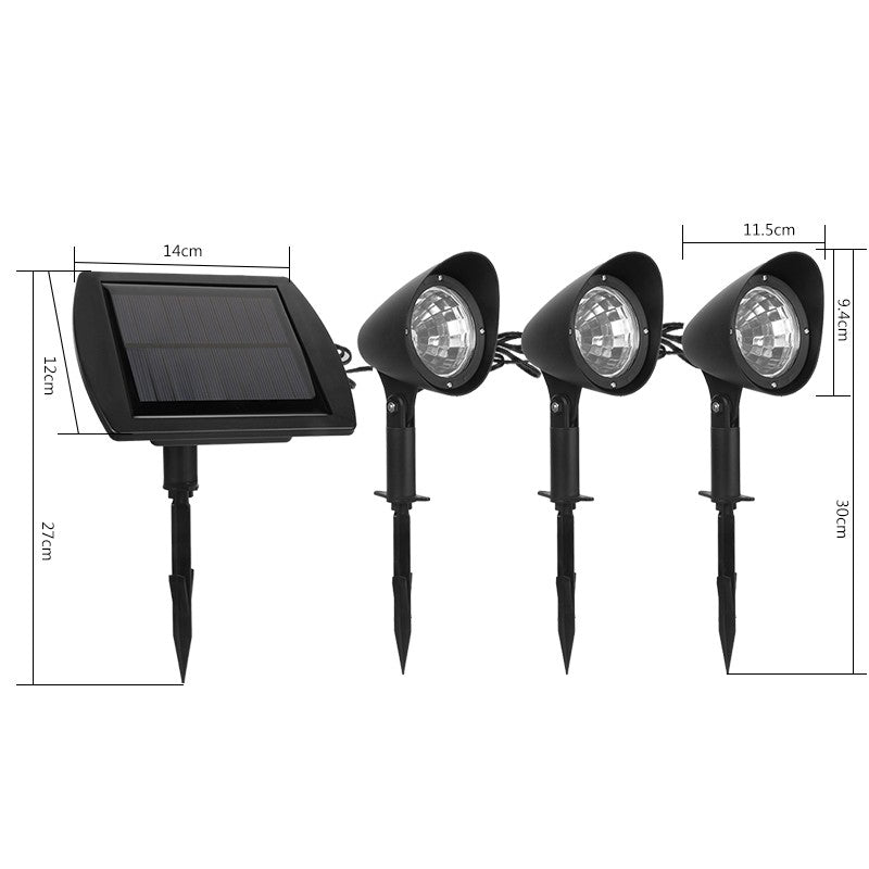 Lampa solara de tip decoratiune pentru gradina, Kaveny, model 3 felinare, alb rece