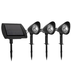 Lampa solara de tip decoratiune pentru gradina, Kaveny, model 3 felinare, alb rece