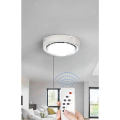 Plafoniera solara Kaveny, 30W, diametru 145MM, cu telecomanda, lungime prelungitor 4.6 m,  alb rece