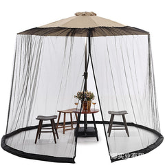 Plasa anti-tantari si insecte Kaveny, pentru umbrela de soare, inaltime 2.4 m, diametru 3.8 metri, circumferinta negru