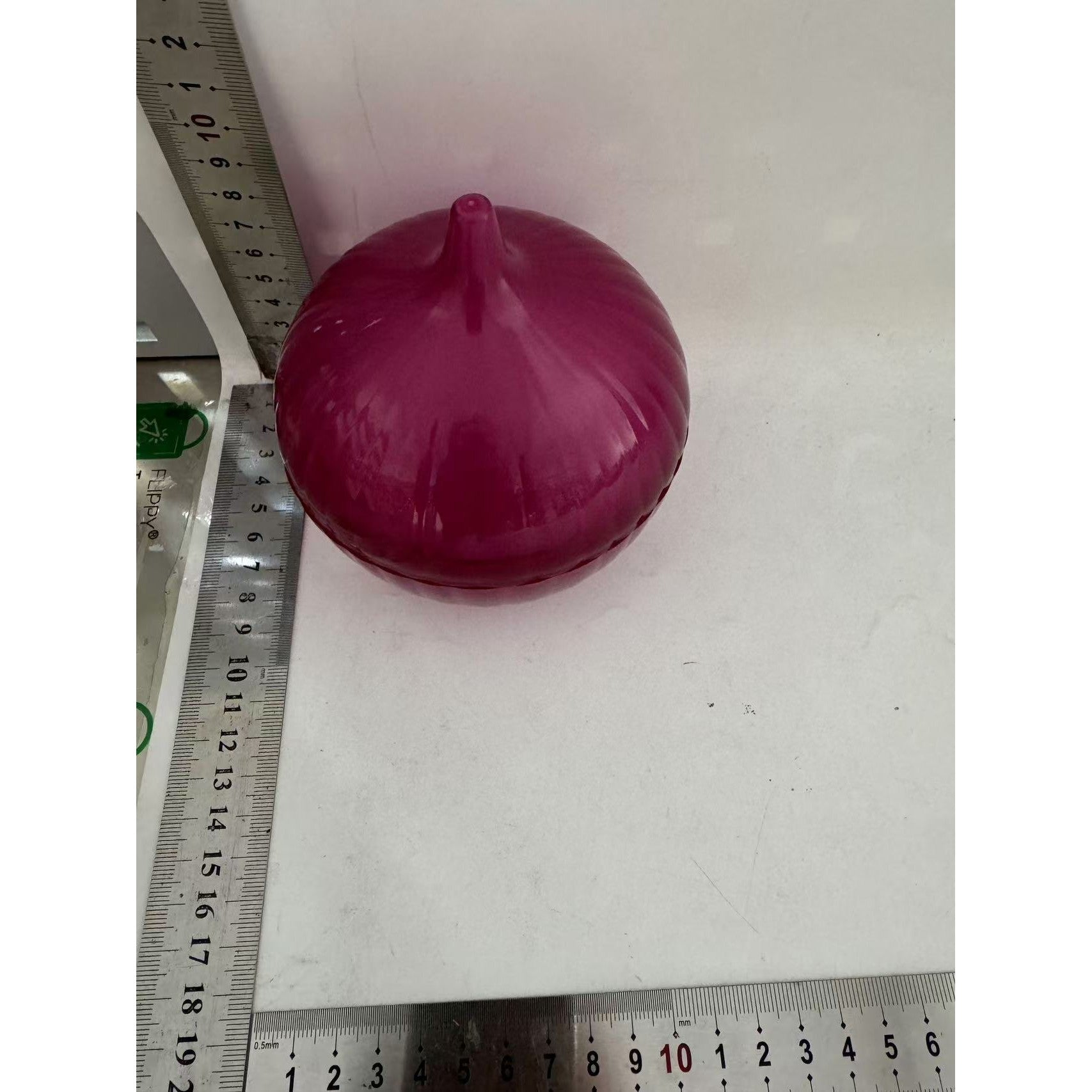 Cutie Alimentara, Kadeny, Model Ceapa, din Plastic, 11 x 11 x 12 cm, 500 ml, Rosu