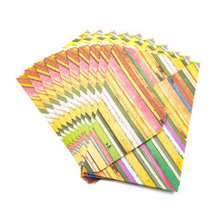 Plic color CNX, diverse culori, 110x160mm, model cu dungi, set 10 buc