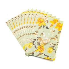 Plic color CNX, diverse culori, 110x160mm, model cu narcisa, set 10 buc