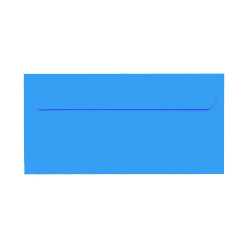 Plic color DL PC12A, albastru inchis, 120g/mp, 110x220mm, autoadeziv, set 25 buc
