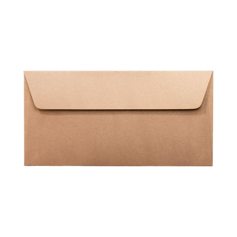 Plic color DL PC12AU, auriu, 120g/mp, 110x220mm, autoadeziv, set 25 buc