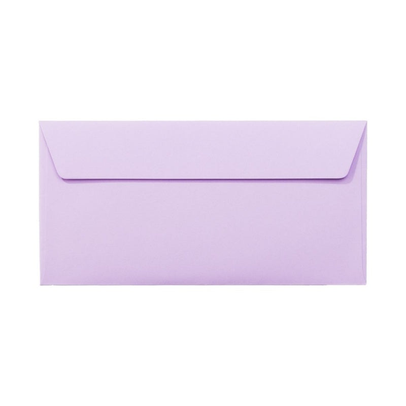 Plic color DL PC12L, lila, 120g/mp, 110x220mm, autoadeziv, set 25 buc