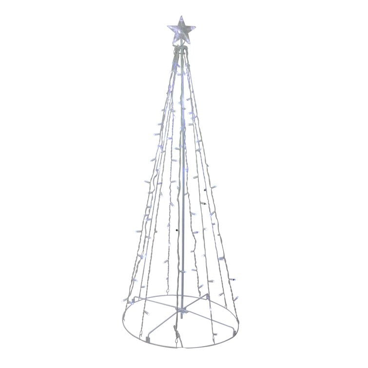 Pom luminos decorativ, Kaveny, 480 Led, lumina alba+flash alb, 1.8 M