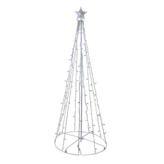 Pom luminos decorativ, Kaveny, 480 Led, lumina alba+flash alb, 1.8 M