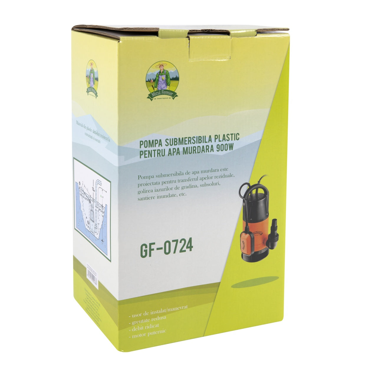 Pompa apa MURDARA din plastic 900W Micul Fermier