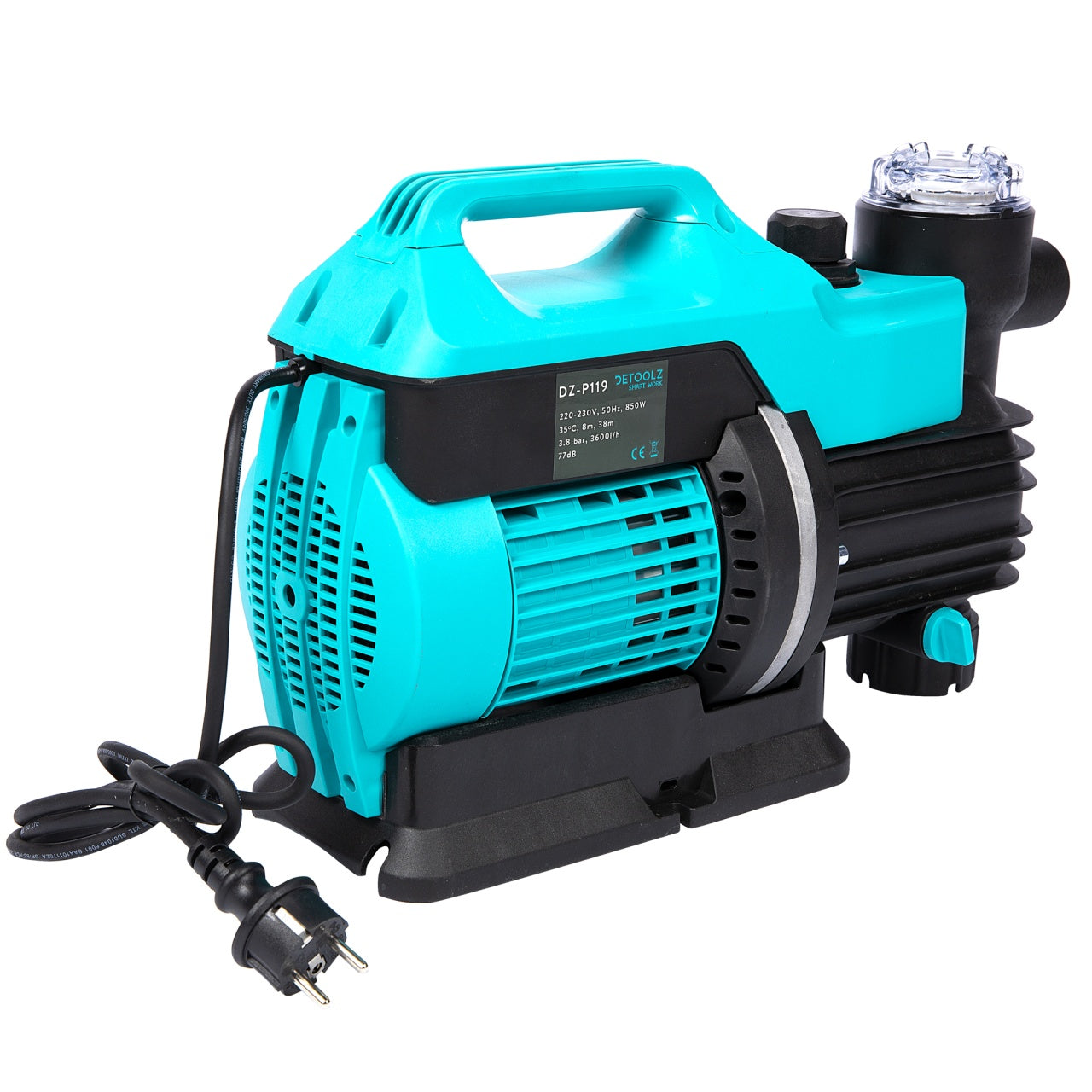 Pompa apa recirculare iaz, piscina, subsol inundat, cu filtru incorporat 850W 3600l/ora 38m