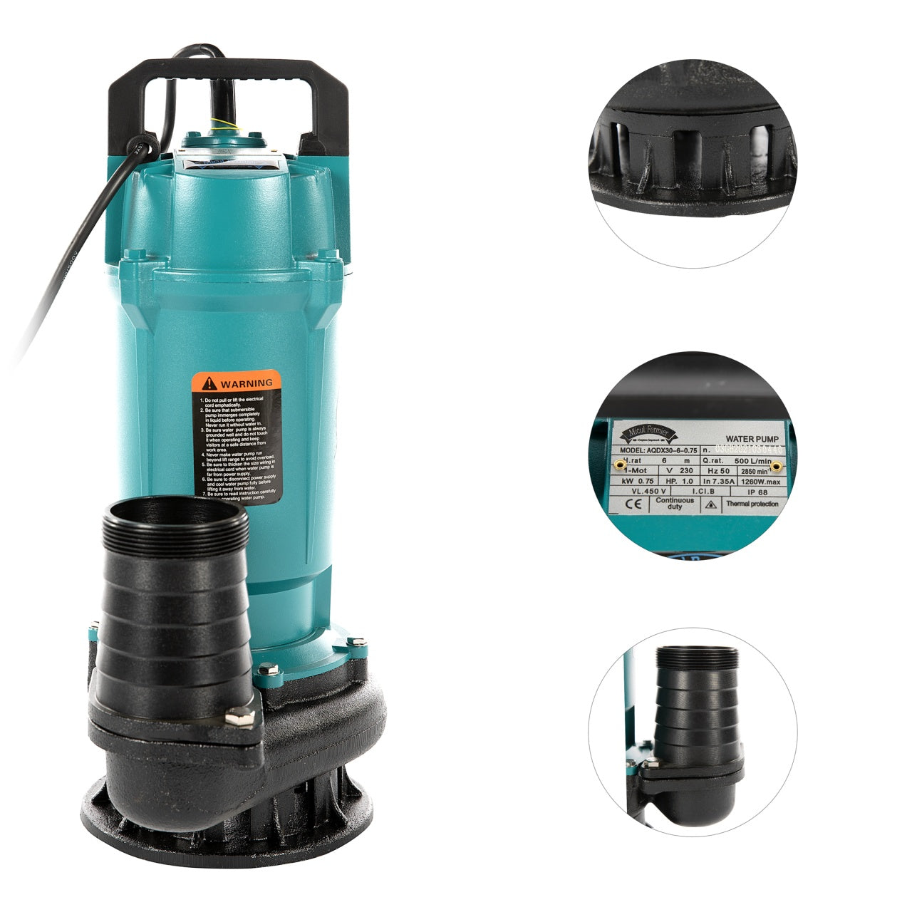 Pompa apa submersibila QDX30-6M 0.75KW 3"