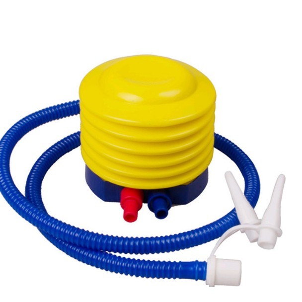 Pompa de picior, cu 3 adaptoare de valva, Air Step, Kaveny, Galben-Albastru