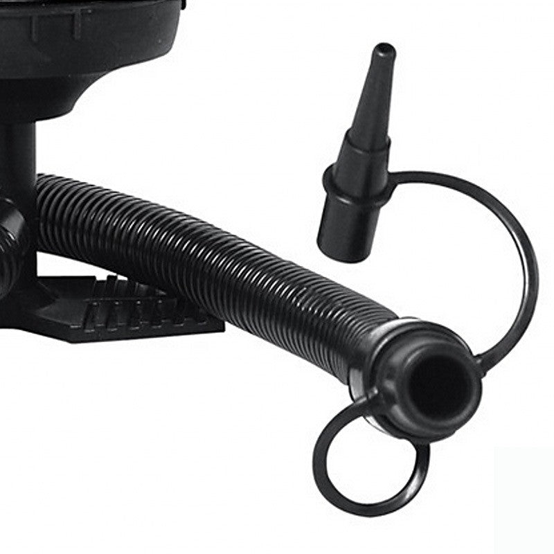 Pompa manuala pentru umflat obiecte gonflabile , colace , saltele , cu 3 adaptori pentru interconectare si furtun, negru, Kaveny