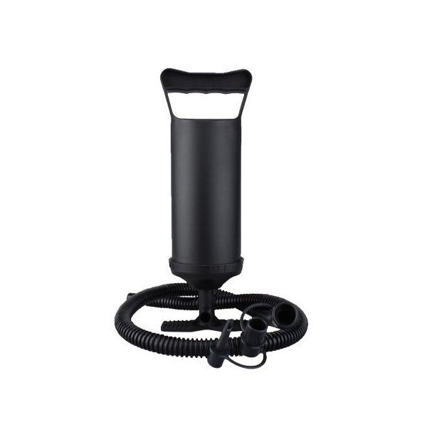 Pompa manuala pentru umflat obiecte gonflabile , colace , saltele , cu 3 adaptori pentru interconectare si furtun, negru, Kaveny