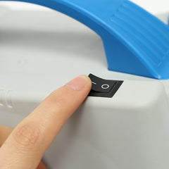 Pompa Electrica de Umflat Baloane, Kadeny, cu Doua Iesiri, 220V, Putere 680W, Accesorii petrecere, Albastru-Gri