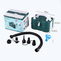 Pompa Electrica de Umflat Baloane, Kadeny, cu Doua Iesiri, Accesorii Incluse, 220V, Putere 600W, Accesorii petrecere, Verde