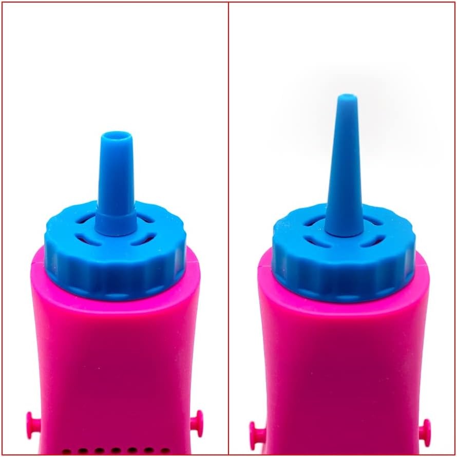 Pompa Electrica Pentru Umflat Baloane, din Plastic, Conectare la Retea, 10.5 x 10.5 x 21 cm, Portabila, Roz