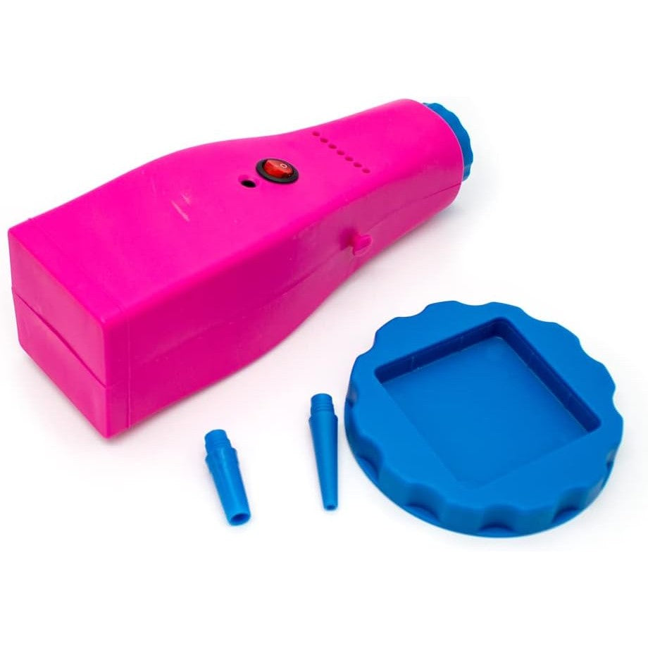 Pompa Electrica Pentru Umflat Baloane, din Plastic, cu Acumulator, Autonomie 3-4h, Portabila, Roz