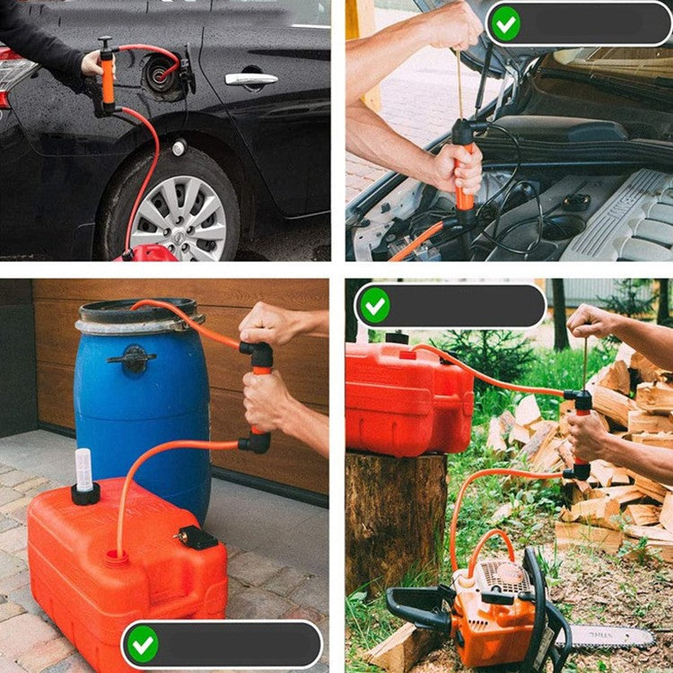 Pompa Manuala pentru Combustibil, Kadeny, Pompa pentru Lichide, din Plastic Rezistent,  Debit 5L per minut, 23 × 20 × 3 cm, 380 gr, Rosu