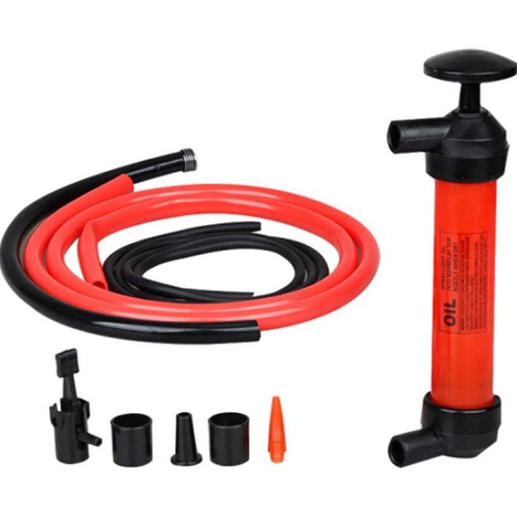 Pompa Manuala pentru Combustibil, Kadeny, Pompa pentru Lichide, din Plastic Rezistent,  Debit 5L per minut, 23 × 20 × 3 cm, 380 gr, Rosu