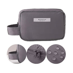 Portfard, Kadeny, cu Maner, Material Impermeabil, pentru Cosmetice, 16 x 11 x 7 cm, Gri