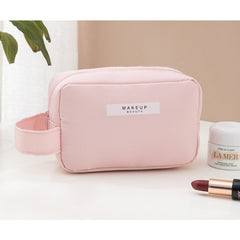 Portfard, Kadeny, cu Maner, Material Impermeabil, pentru Cosmetice, 16 x 11 x 7 cm, Roz