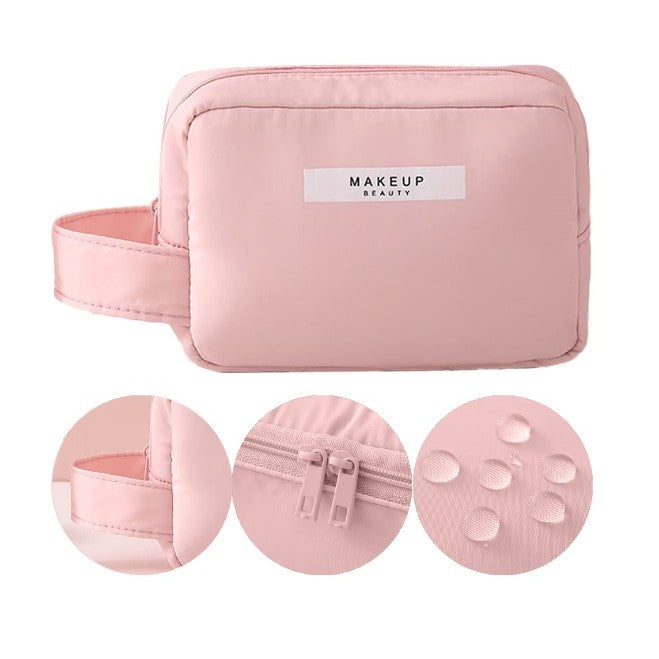 Portfard, Kadeny, cu Maner, Material Impermeabil, pentru Cosmetice, 16 x 11 x 7 cm, Roz