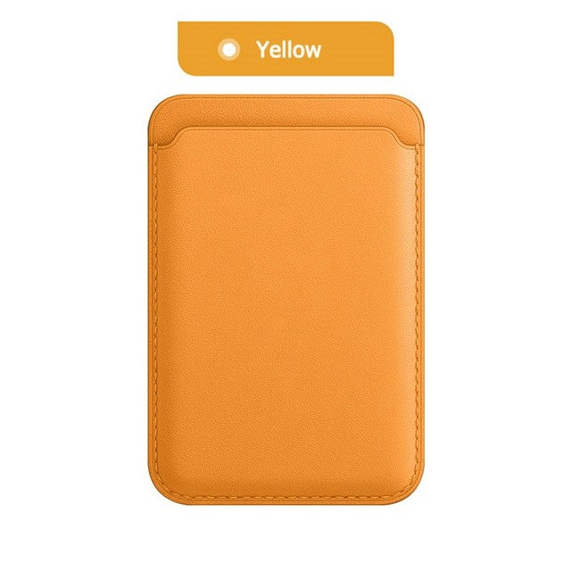 Portofel Kadeny MagSafe piele pentru carduri compatibil cu Apple iPhone 12/12 Mini/12 Pro/12 Pro Max,Portocaliu