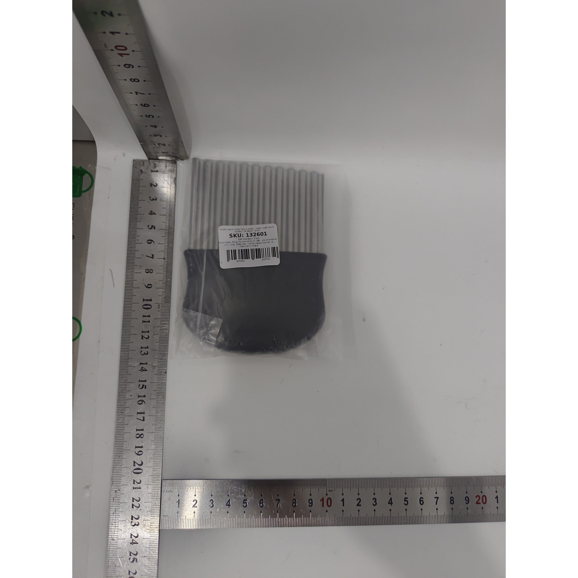 Cutit pentru Cartofi Ondulati, Kadeny, pentru Legume, Forma Ondulata, Usor de Utilizat, Taiere, Negru