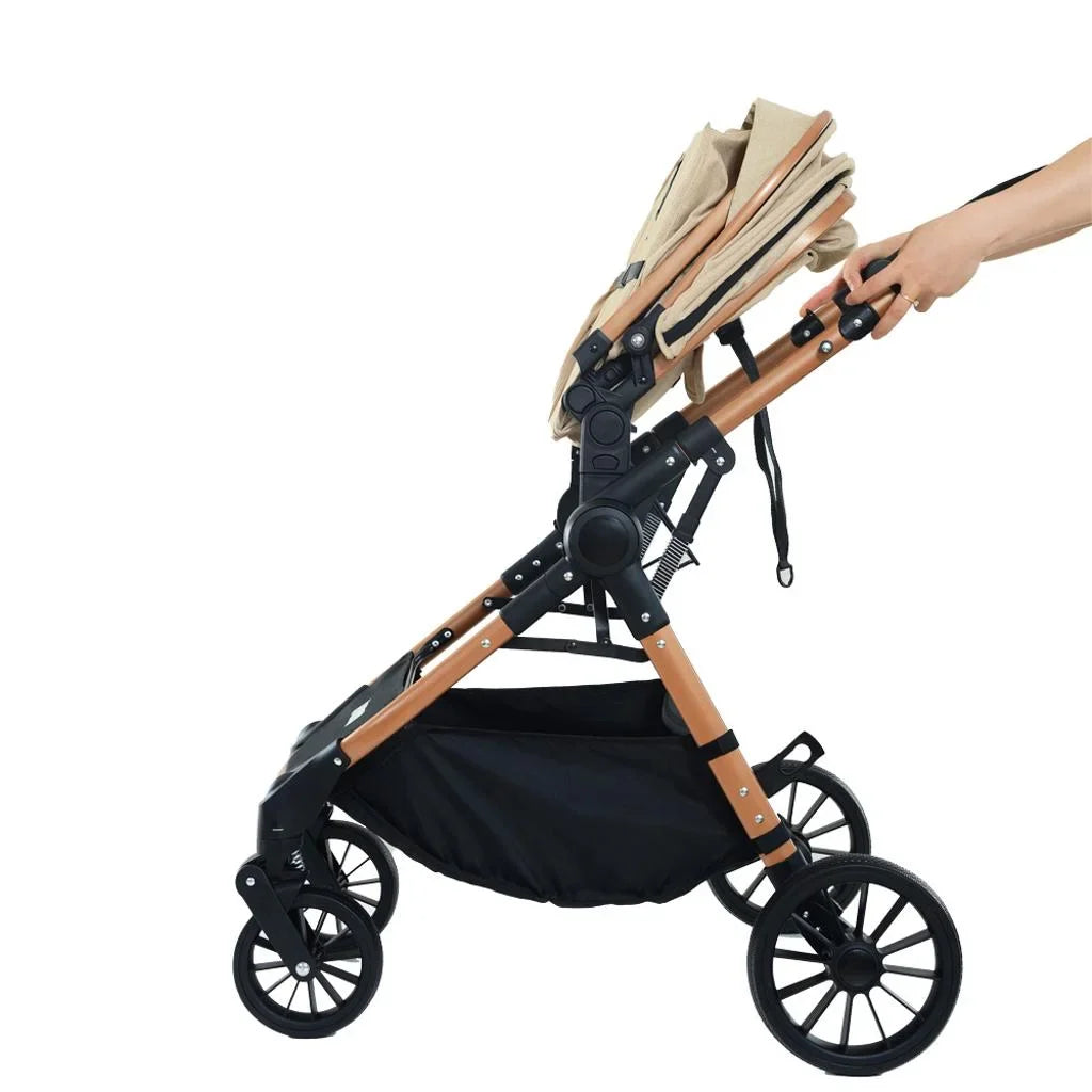 Carucior 3 in 1 KIDOO – auto i-Size, landou, scaun sport si scoica auto. Suspensii, pliere rapida, copertina extensibila, centura 5 puncte. Ideal 0–36 luni. Sistem complet pentru parinti.