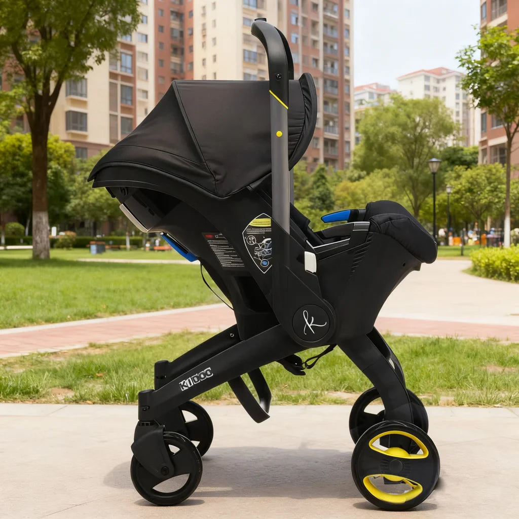 Caruciorul 2 in 1 KIDOO pentru Nou-Nascuti– scaun auto & carucior, sigur, ergonomic, elegant, perfect pentru bebelusi 0-18 luni, 0-13 kg