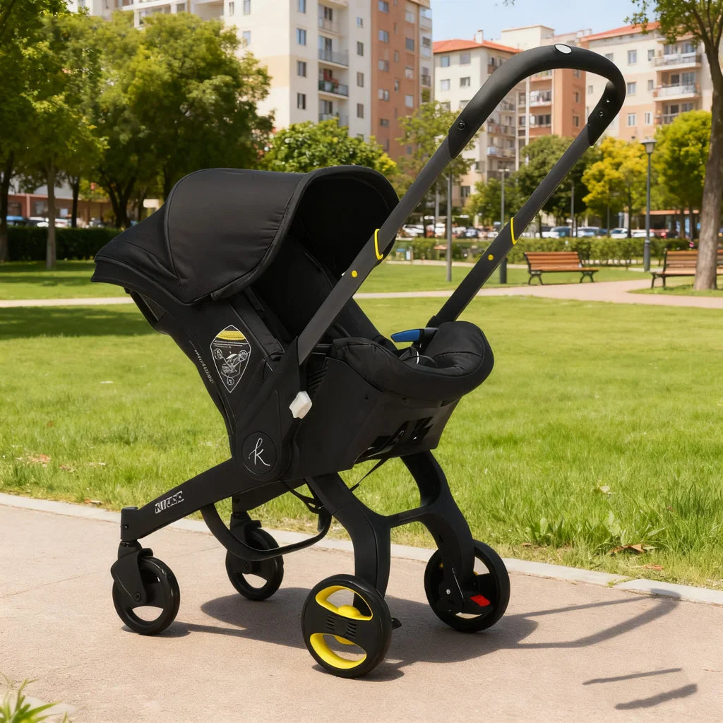 Caruciorul 2 in 1 KIDOO pentru Nou-Nascuti– scaun auto & carucior, sigur, ergonomic, elegant, perfect pentru bebelusi 0-18 luni, 0-13 kg