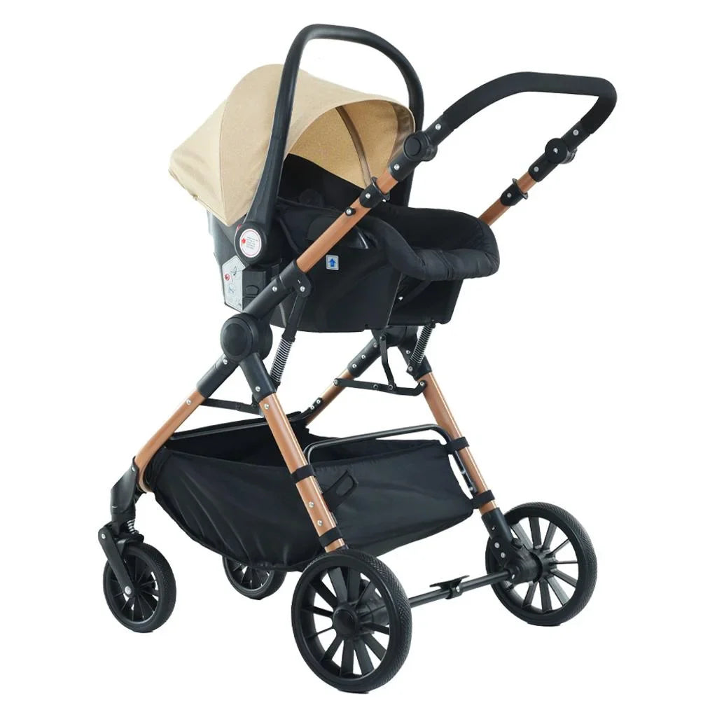 Carucior 3 in 1 KIDOO – auto i-Size, landou, scaun sport si scoica auto. Suspensii, pliere rapida, copertina extensibila, centura 5 puncte. Ideal 0–36 luni. Sistem complet pentru parinti.