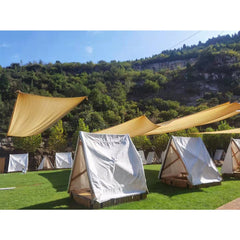 Prelata de soare/ Copertina de tip parasolar, patrata, 4x6 m, galbena, Kadeny