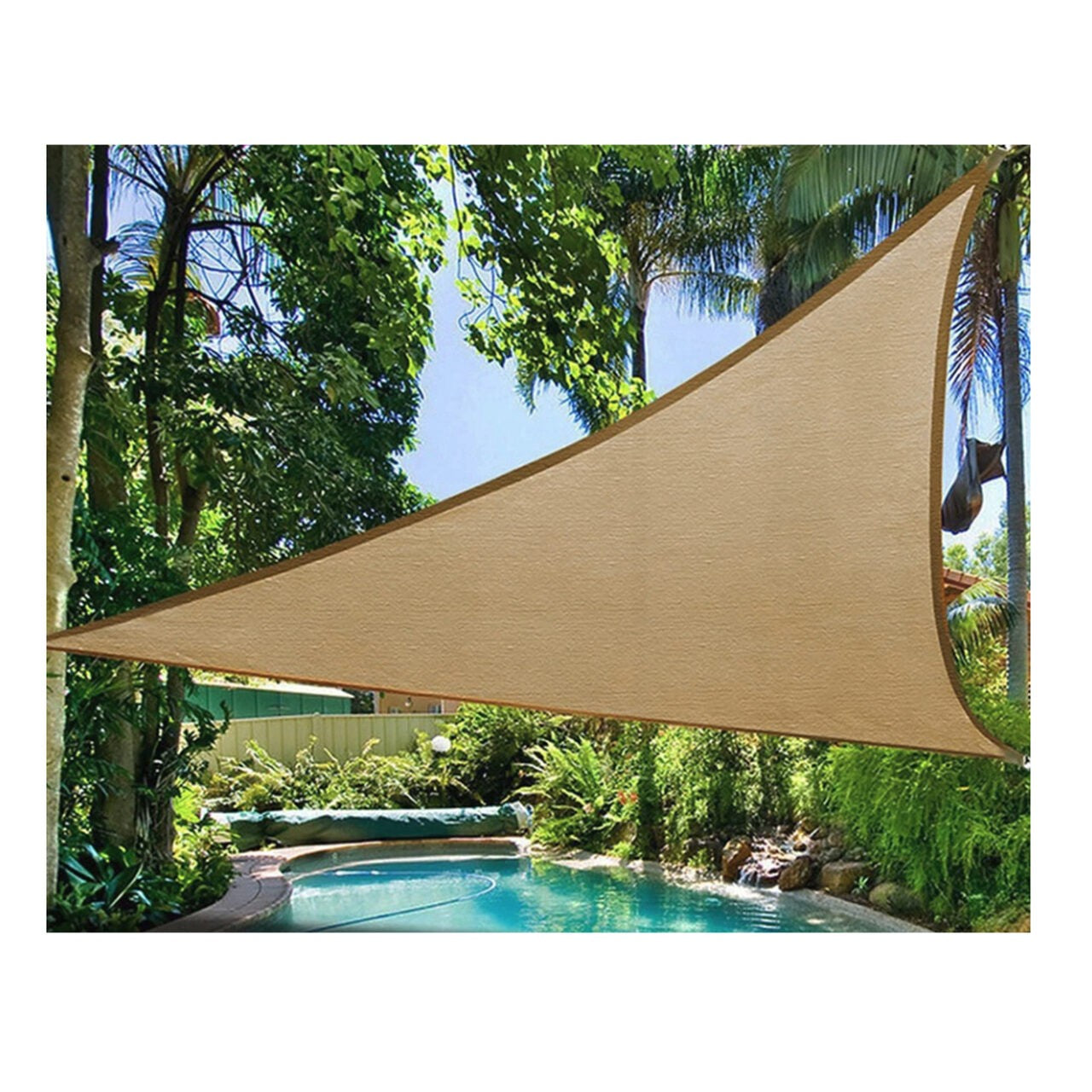 Prelata de soare/ Copertina de tip parasolar pentru terasa si gradina, Kadeny, triunghiulara, 2x2x2 m, galbena