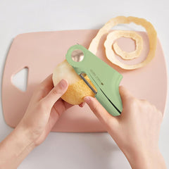 Presa Multifunctionala pentru Usturoi 4in1, Kadeny, Presa, Feliator, Desfacator de Borcane, Curatator Fructe/Legume, 22 x 8.8 cm, Verde