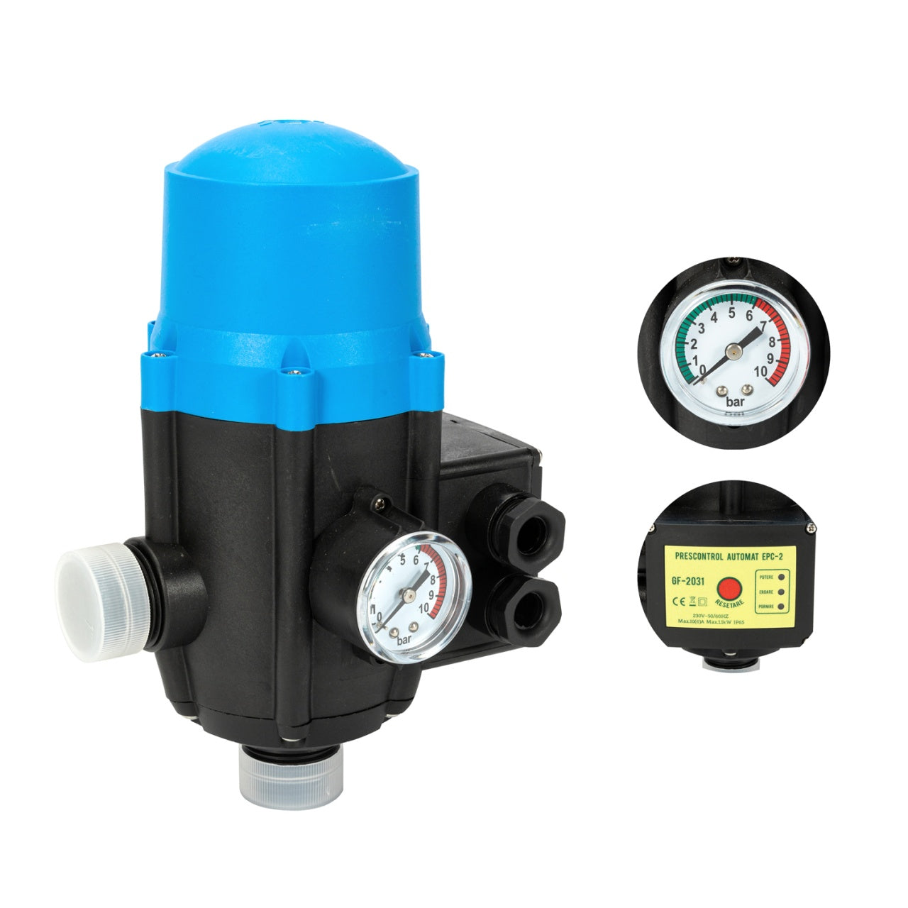 Prescontrol automat Micul Fermier racord 1" presiune maxima 10bar, cu manometru