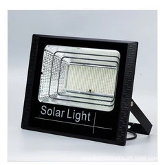 Proiector LED SMD 300W cu incarcare solara Kaveny, panou solar, cu telecomanda, suport prindere, material ABS, 15AH, 400 LED-uri, temperatura culoare 6500k, 32x26x9 cm, negru