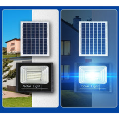 Proiector LED SMD 500W cu incarcare solara Kaveny, panou solar, cu telecomanda, suport prindere, material ABS, 18AH, 400 LED-uri, temperatura culoare 6500k, 32x26x9 cm, negru