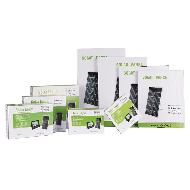 Proiector LED/Lampa solara de exterior Kaveny, 22 cm x 27 cm, Rezistent la Apa IP67, cu Panou Solar, 248 LED SMD, 150 W, Senzor de lumina, Timer, cu Telecomanda, 2 moduri de iluminat, kit montaj inclus, Lumina Rece