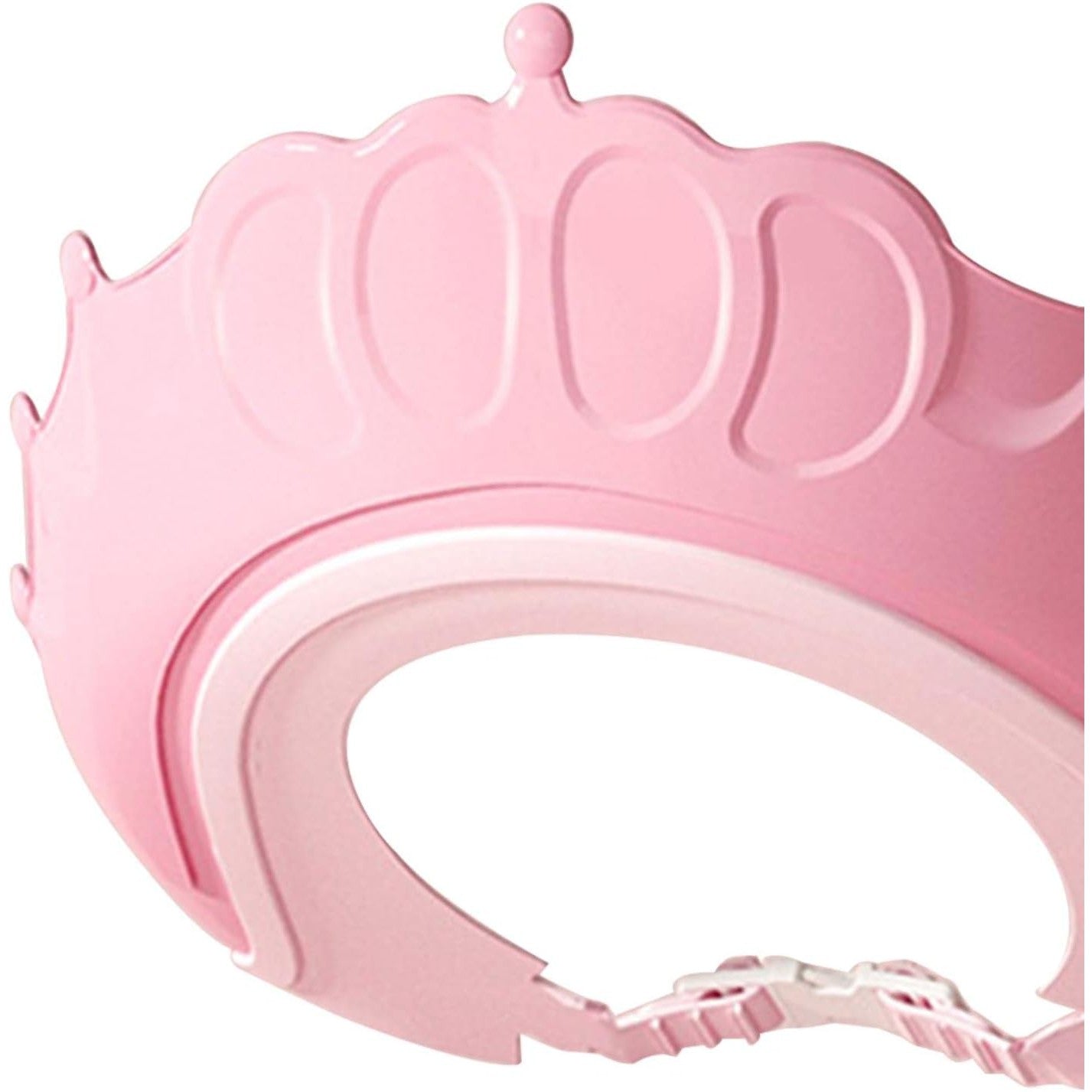 Viziera de Protectie Baie Pentru Copii, Fippy, Model Coronita, Dimensiune ajustabila, Durabil, Usor de curatat, Impotriva Samponului, pentru Ochi si Urechi, TPE+PP, 24x22 cm, Roz