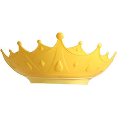 Viziera de Protectie Baie Pentru Copii, Fippy, Model Coroana, Dimensiune ajustabila, Durabil, Usor de curatat, Impotriva Samponului, pentru Ochi si Urechi, TPE+PP, Galbena