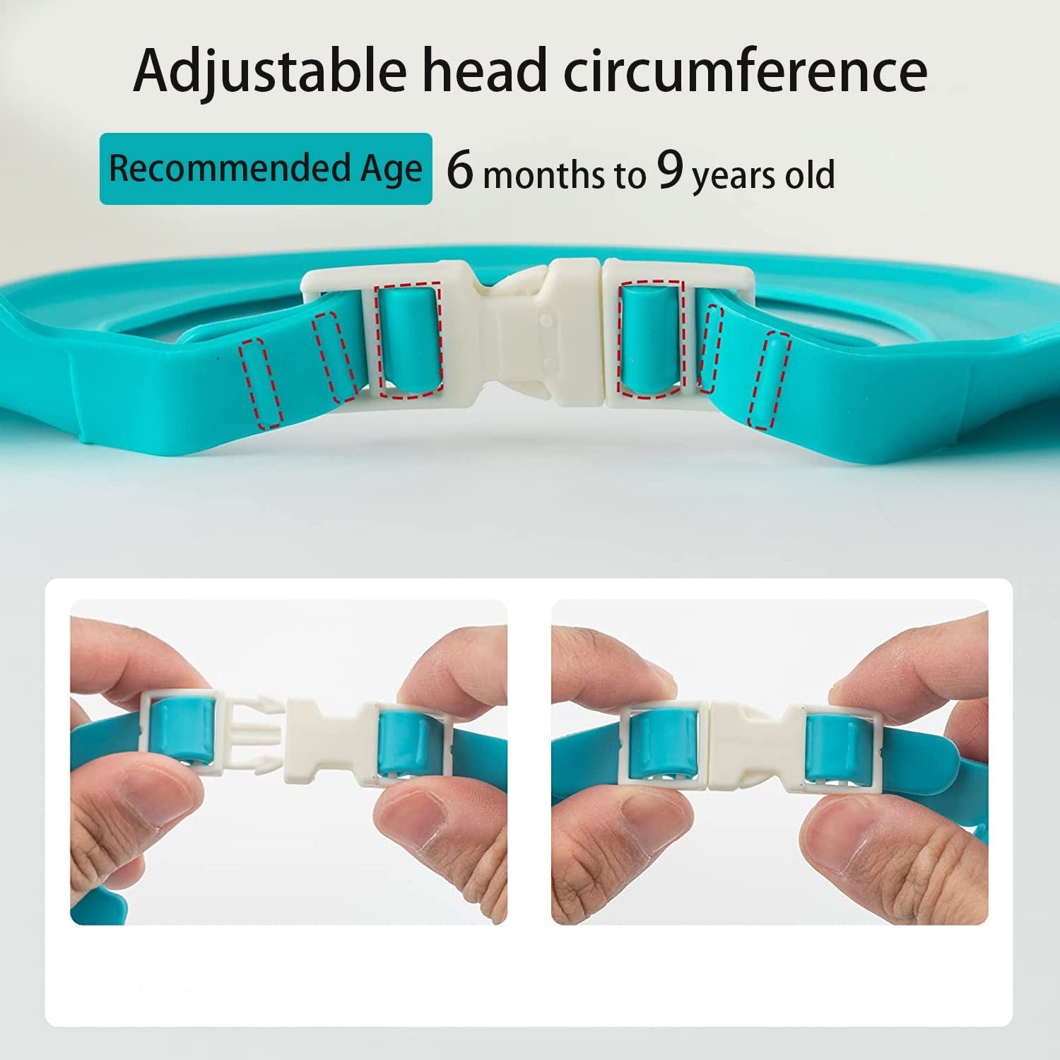 Viziera de Protectie Baie Pentru Copii, Fippy, Model Hipopotam, Dimensiune ajustabila, Durabil, Usor de curatat, Impotriva Samponului, pentru Ochi si Urechi, TPE+PP, 22x21 cm, Albastru