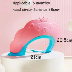 Viziera de Protectie Baie Pentru Copii, Fippy, Model Coronita Leu, Dimensiune ajustabila, Durabil, Usor de curatat, Impotriva Samponului, pentru Ochi si Urechi, TPE+PP, 21x20.5 cm, Roz